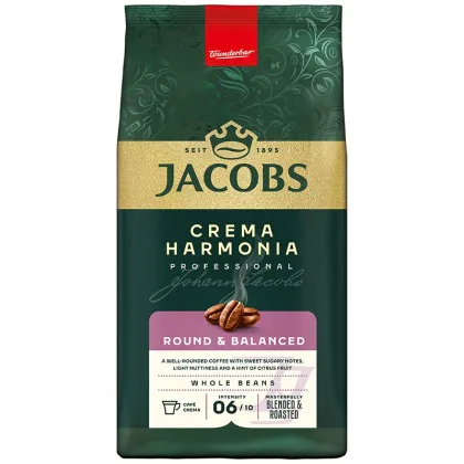 Jacobs Crema Harmonia Caf&eacute; Crema 8 x 1 kg całe ziarna, Common Grounds certyfikat